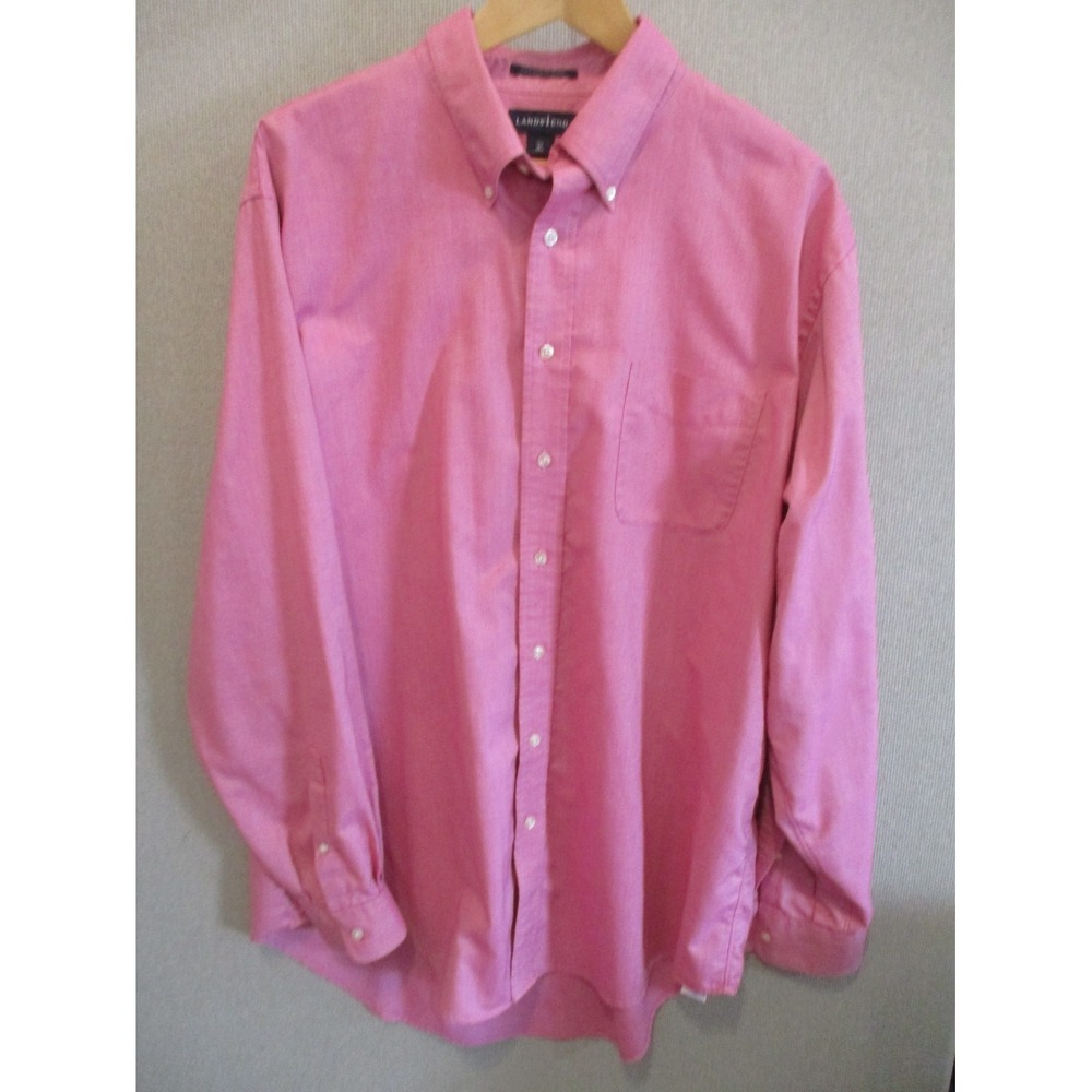 Lands End Pink Original Oxford Shirt Size 17.5 37 Tall